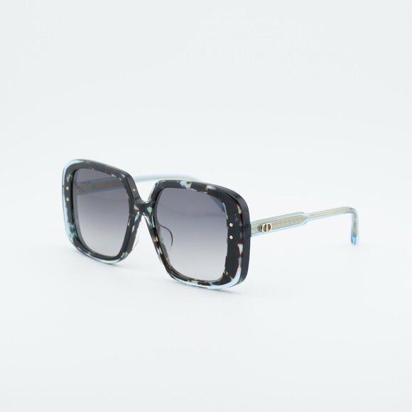 Dior DIORHIGHLIGHT S3F 28A1 Sunglasses Havana Square Frame Smoke Lenses